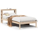 vidaXL Posteljni okvir brez vzmetnice 75x190 cm trdna borovina Cene