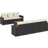  8-dijelni set vrtnih sofa od poliratana s jastucima crni | shoptok.hr
