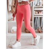 DStreet Spodnie damskie skinny z paskiem VIVASKIN jasnoróżowe Cijene
