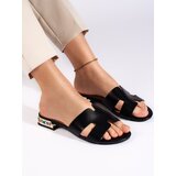 Shelvt Women's black flat flip flops Cijene