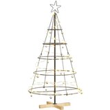 vidaXL Božićno drvo u obliku čunja s stalakom Crna 125 cm Čelik | shoptok.hr