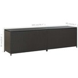  Kutija za pohranu od poliratana 200 x 50 x 60 cm crna | shoptok.hr