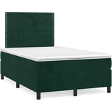 Box spring krevet s madracem tamnozeleni 120x200 cm baršunasti | shoptok.hr