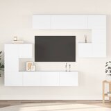  8-dijelni set TV ormarića bijeli od konstruiranog drva | shoptok.hr