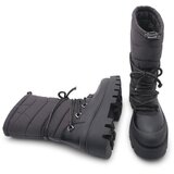 Marjin Women's Snow Boots With Thick Soles Lace-Up Shearling Insole Visra Black | Shoptok.si