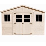 Timbela Lesena vrtna hiša - 418x320xH246 cm/11,91 m2 - Vrtna lopa s podi - M331+M331G, (21823607) Cene