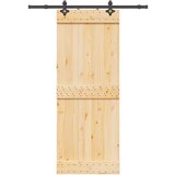 vidaXL Klizna vrata s priborom za montažu 80 x 210 cm masivna borovina | shoptok.hr