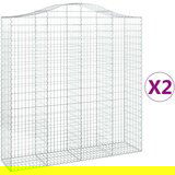  Lučne gabionske košare 2 kom 200x50x200/220cm pocinčano željezo | shoptok.hr