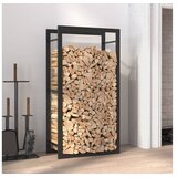  Stojalo za drva mat črno 50x28x94 cm jeklo | Shoptok.si