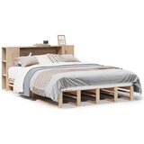 vidaXL Krevet s regalom za knjige bez madraca 120x190 cm masivno drvo | shoptok.hr