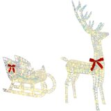 vidaXL Jelenova sani Toplo bela 120 cm 55 cm PET | Shoptok.si