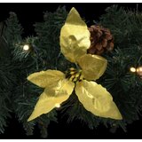  Božićni luk s LED svjetlima zeleni 90 cm PVC | shoptok.hr