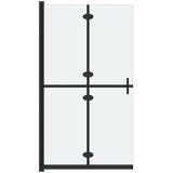 Furnova Zložljiva pregrada za tuš mlečno ESG steklo 120x190 cm, (21918010) | Shoptok.si