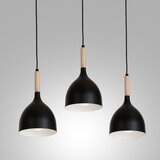  Luster na sajli NOAK WOOD 3xE27/15W/230V crna/buk | Eponuda.com