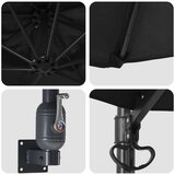  Vrtni suncobran Crna 248 x 248 x 148 cm Poliester i čelik | shoptok.hr