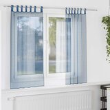 Voile zavjese s petljama 2 kom. kraljevsko plave 140x140 cm | Shoptok.si