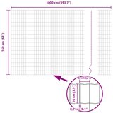 Euro ograda 1,6 x 10 m Željezo prekriveno PVC-om Siva | shoptok.hr