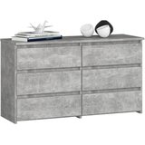 AKORD Cl100 Komoda, 6 Predalov, Beton, (5000332271) | Shoptok.si