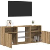 TV ormarić LED boja hrasta 120x30x50 cm konstruirano drvo | shoptok.hr