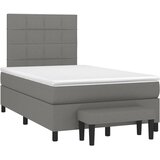 The Living Store Box spring postelja z vzmetnico temno siva 120x190 cm blago - Box Spring Postelja, (21450690) | Shoptok.si