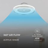  LED plafonska svetiljka sa ventilatorom LED/45W/230V 3000/4000/6500K siva | Eponuda.com