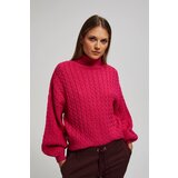 Marisse Fuchsia Turtleneck Sweater With Puffed Sleeves Cijene