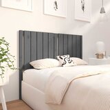  Uzglavlje za krevet sivo 125,5 x 4 x 100 cm od masivne borovine | shoptok.hr