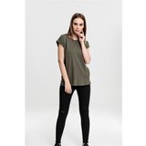 Urban Classics Women's olive T-shirt with extended shoulder Cene