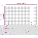 vidaXL Metalna vrtna ograda Set od 2 Siva Metal Srednja Izdržljiva | shoptok.hr