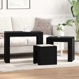  Stolovi za slaganje 3 pcs Crni hrast Konstruirano drvo | shoptok.hr