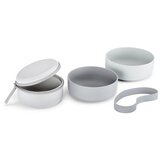 MiaCara Silikonski putni set posuda za pse ø 19 cm Bento Concrete/Slate – | shoptok.hr