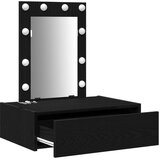 vidaXL črni hrast mdf, les 60 x 40 x 70 cm toaletna miza pravokotna | Shoptok.si