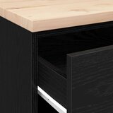  Garažni ormar za odlaganje crni 40x51x85 cm masivne borovine | shoptok.hr