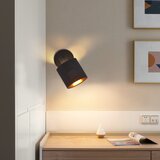 Nettlife Stropna svetilka MAX.40W Vintage črna stropna svetilka E14 Stenska svetilka s tkanino, vrtljiva za 350°, hodnik (brez žarnice), (22116909) | Shoptok.si