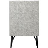 BePureHome Svijetlo siva vitrina za vino od masivnog manga 90x146 cm Carved – | shoptok.hr