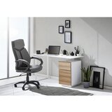 Hom`in pisalna miza leseni material bela, barve hrasta | Shoptok.si