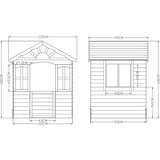 Kinder Home Dečija drvena kućica za igru na otvorenom - za dvorište i baštu, 115×102×129 cm | Eponuda.com