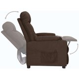  Naslonjač od tkanine tamnosmeđi - Tamno smeđa 1 | shoptok.hr