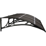 Nadstrešnica za vrata crna 300 x 75 cm polikarbonatna | shoptok.hr