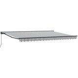  Ročno zložljivo senčilo Antracitna in bela 4 x 2 m, (5000204851) | Shoptok.si