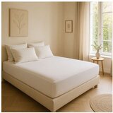 Mila Home Luxury Bijela plahta s gumom od renforce pamuka 200x200 cm Ranforce – | shoptok.hr