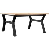  Stolić za kavu Y-oblika 80x80x45 cm borovina i čelik | shoptok.hr