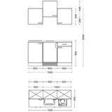 Flex-Well Majhna Kuhinja Capri, Črna, Hrast | Shoptok.si