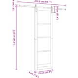 vidaXL Klizna vrata s hardverom 'ORKDAL'78x232 cm | shoptok.hr