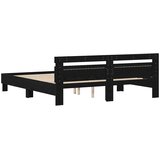  Krevetna konstrukcija Crni hrast 200 x 200 cm Konstruirano drvo | shoptok.hr