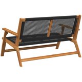  Klupa za opuštanje u vrtu Crna Čvrsto drvo akacije | shoptok.hr