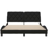  Okvir kreveta s LED-om bez madraca crni 160x200 cm od tkanine | shoptok.hr