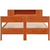 vidaXL Krevet s regalom za knjige bez madraca 120 x 200 cm od borovine | shoptok.hr
