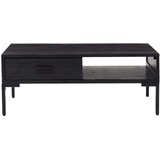  Klubska mizica - kavna mizica - Nizka mizica črna 90x50x35 cm trdna borovina, (21754746) | Shoptok.si