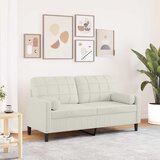  Dvosjed s ukrasnim jastucima krem 140 cm baršunasti | shoptok.hr